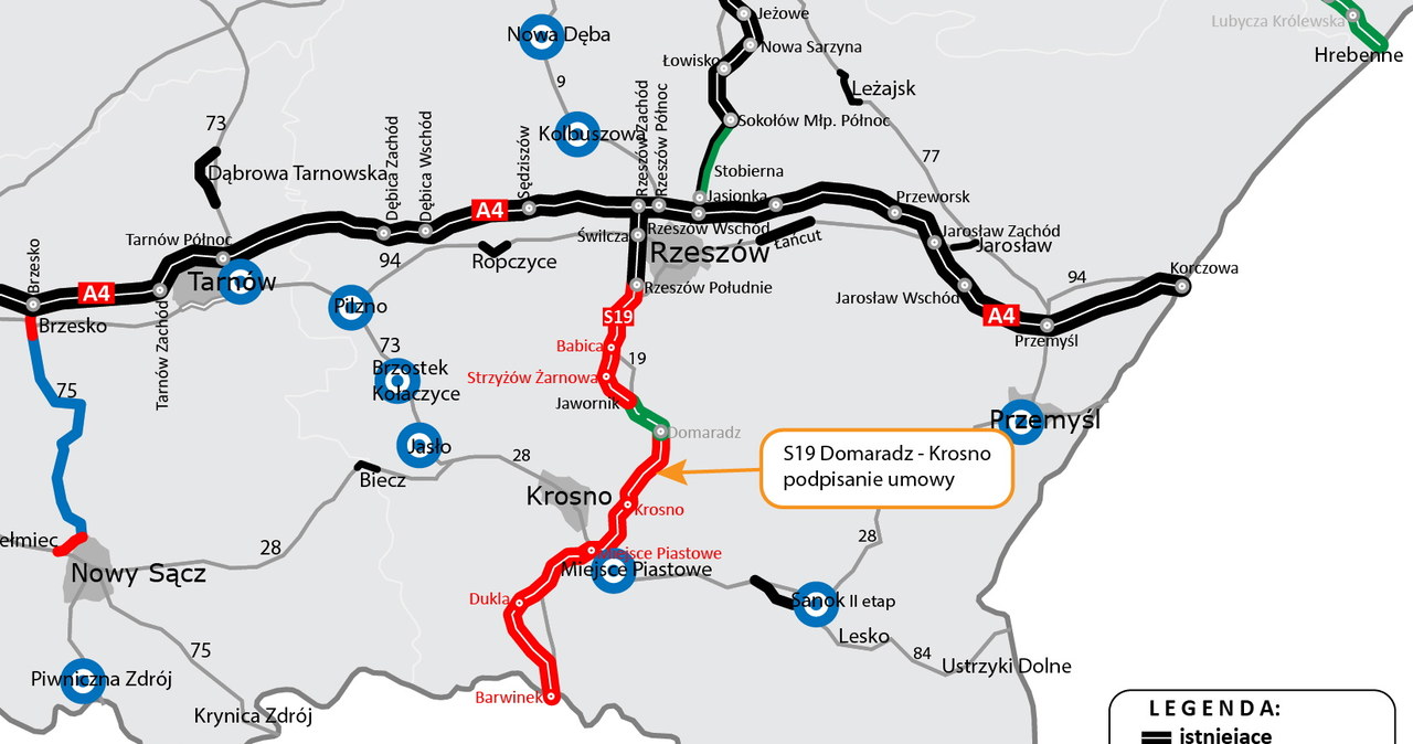 Budowa drogi S19 na południe od Rzeszowa /GDDKiA