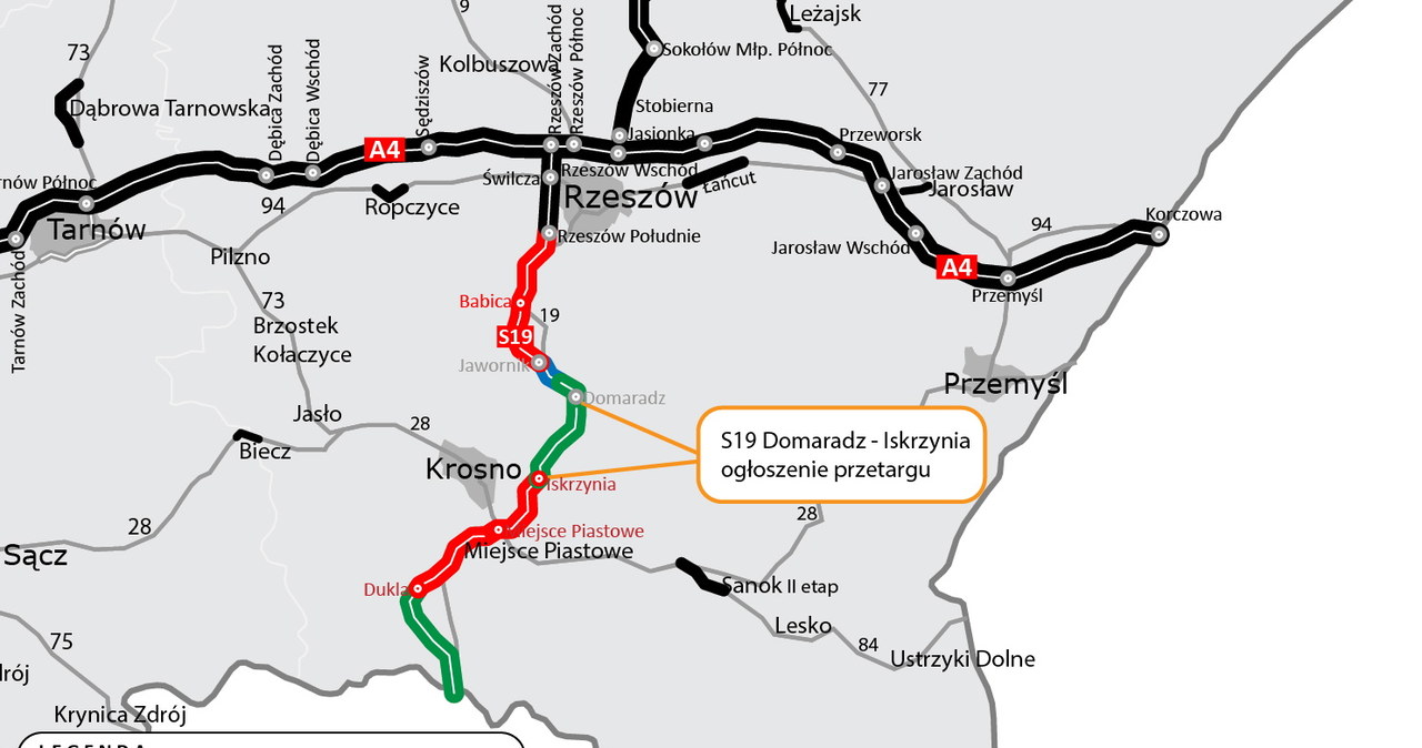 Budowa drogi S19 postępuje na południe od Rzeszowa /GDDKiA