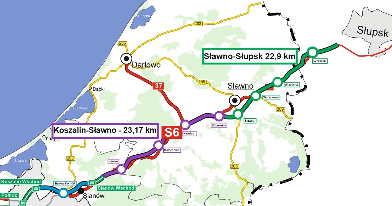 Budowa drogi S6 między Koszalinem i Słupskiem /GDDKiA