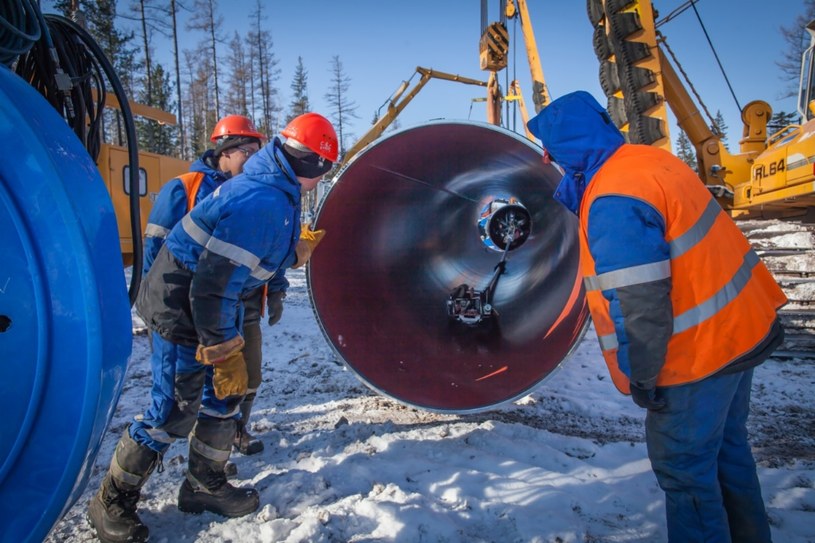 Budowa gazociągu Power of Siberia (fot. Gazprom) /