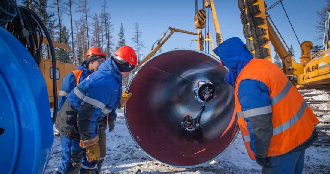 Budowa gazociągu Power of Siberia (fot. Gazprom) /