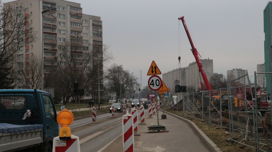 Budowa linii tramwajowej do Mistrzejowic. Zdjęcie z 2024 roku. /Józef Polewka /RMF FM