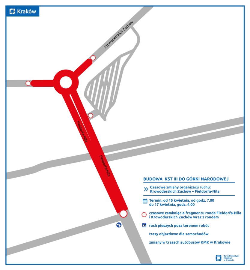 Budowa tramwaju do Górki Narodowej /Urząd Miasta Krakowa /