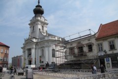 Budowlany krajobraz na wadowickim rynku