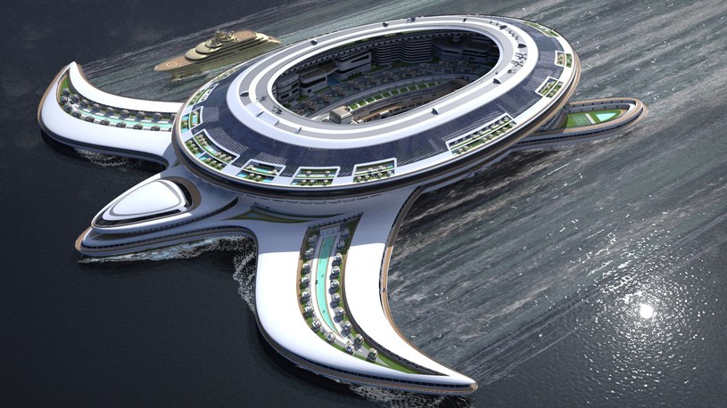 Budują gigantyczne pływające miasto w kształcie żółwia. To nie żart!