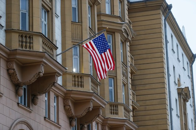 Budynek ambasady USA w Moskwie /YURI KOCHETKOV /PAP/EPA
