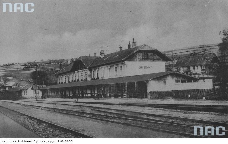 Budynek dworca kolejowego w Chabówce /Ze zbiorów Narodowego Archiwum Cyfrowego