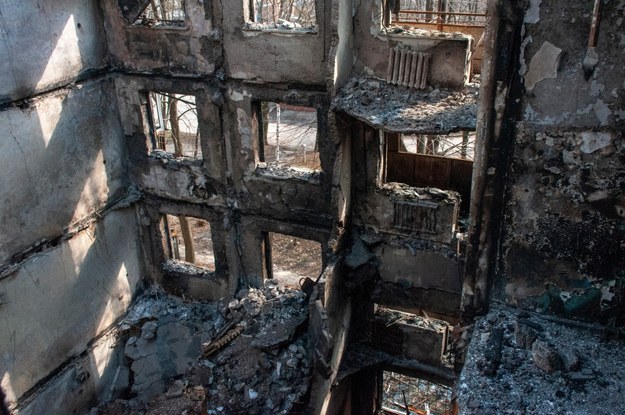 Kharkiv / Vasily Slopsky / PAP / EPA Residential building after Russian shelling