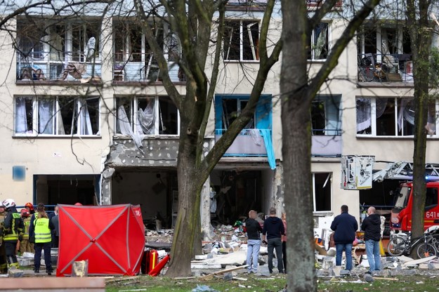 Budynek mieszkalny przy ul. Darwina w Tychach, gdzie doszło do wybuchu gazu /Michał Meissner /PAP