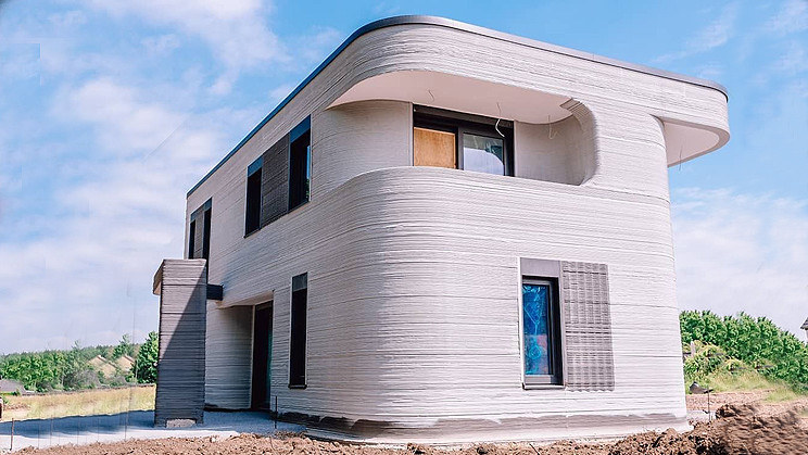 Budynek mieszkalny wytworzony w technologii druku 3D /materiały prasowe