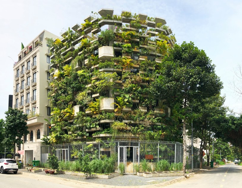 Budynek nawiązuje do wyglądu bujnej roślinności lasów tropikalnych /VTN Architects /Facebook