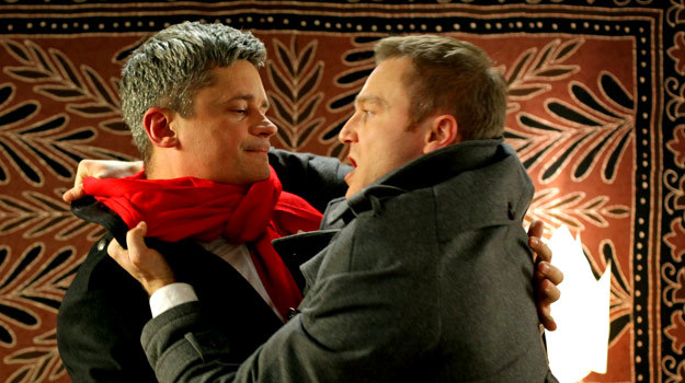 Budzyński (Krystian Wieczorek) i Wiktor (Piotr Grabowski) wdali się w bójkę z powodu Marty /Agencja W. Impact