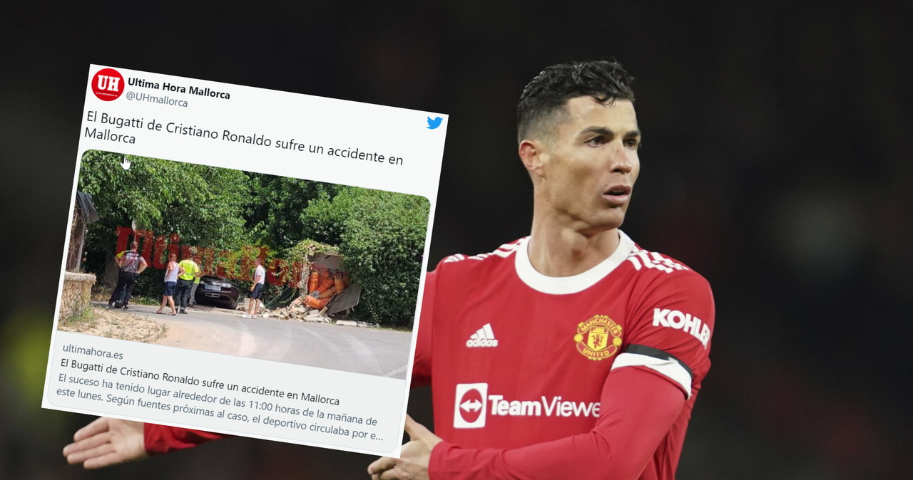 Bugatti Cristiano Ronaldo rozbite na Majorce /AP/Associated Press/East News /East News