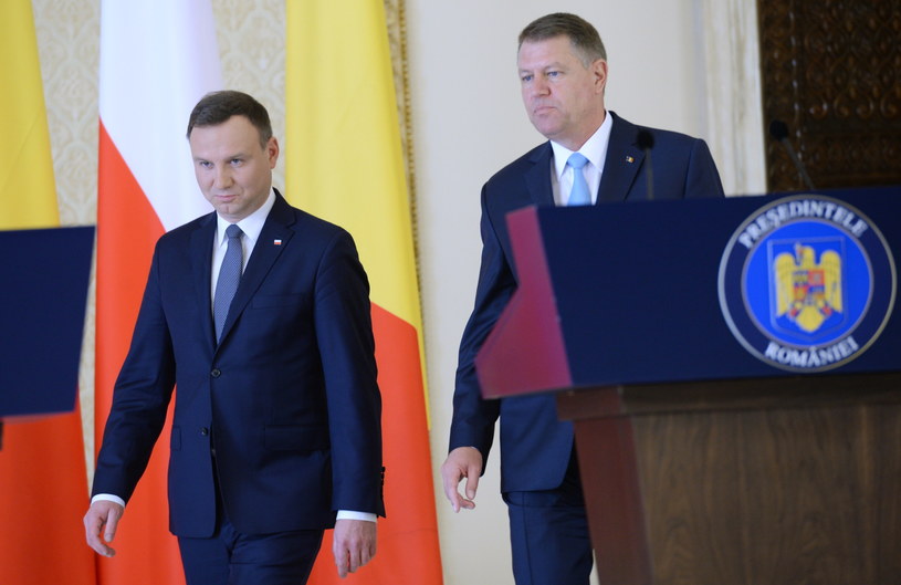 Bukareszt, Rumunia. 03.11.2015. Prezydent Polski Andrzej Duda i prezydent Rumunii Klaus Werner Iohannis. /Jacek Turczyk /PAP