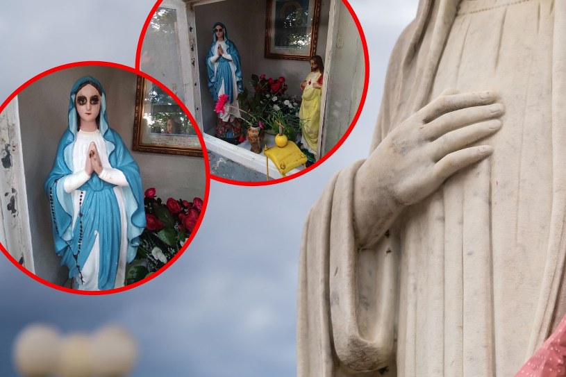 "Bulwersujący akt wandalizmu". Matce Boskiej i Jezusowi wypalono oczy