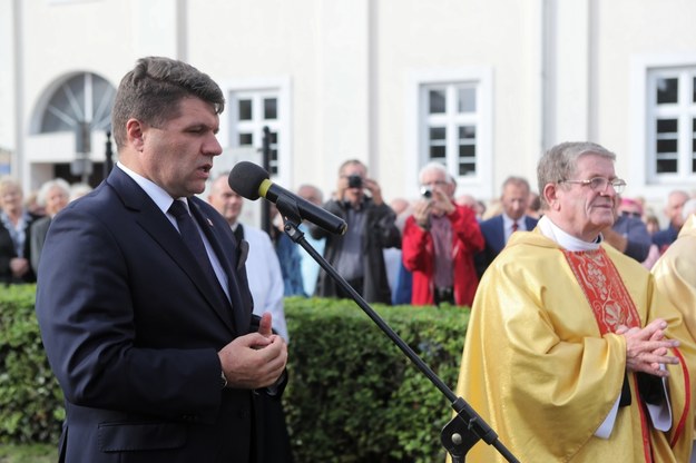 Burmistrz Wielunia Paweł Okrasa /Roman Zawistowski /PAP