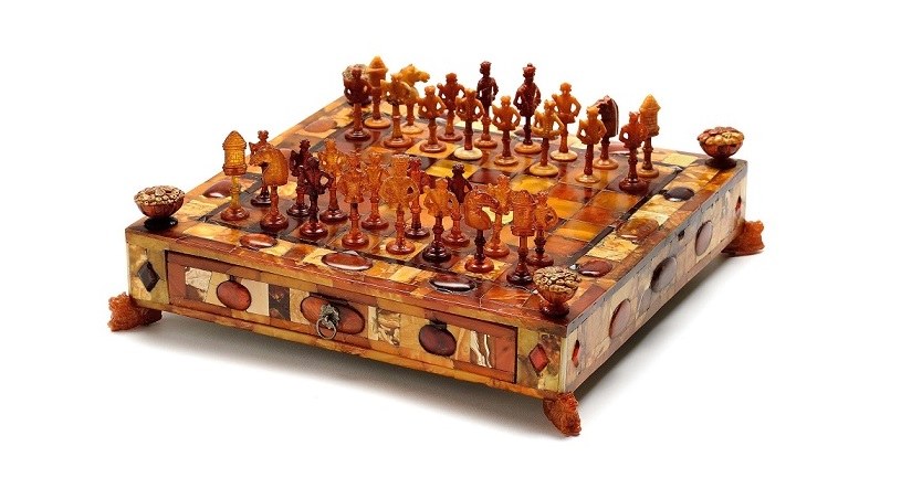 Bursztynowe szachy zakupione przez Muzeum Gdańska /Muzeum Gdańska /Materiały prasowe