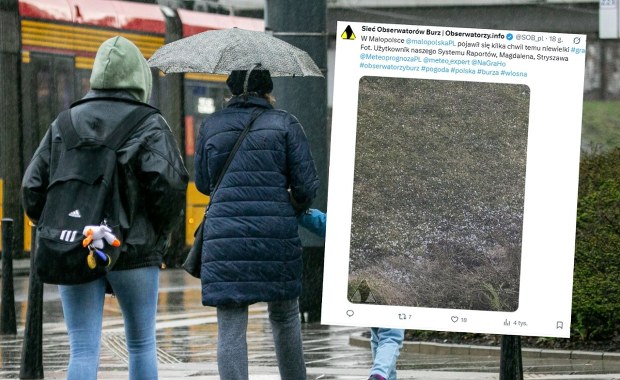 Burza nad Polską. Spadł grad wielkości małych piłeczek, na horyzoncie kolejne wyładowania