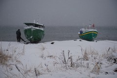 Burza śnieżna nad Bałtykiem