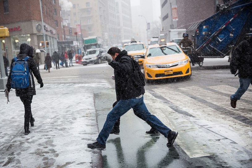 Burza śnieżna w Nowym Jorku /Andrew Burton /AFP