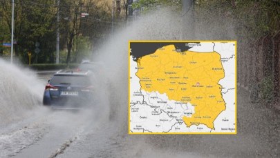 Burze, grad i gwałtowne opady. Alerty dla większości kraju