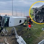 Bus z Ukraińcami dachował na A4. Wypadek koło Łańcuta