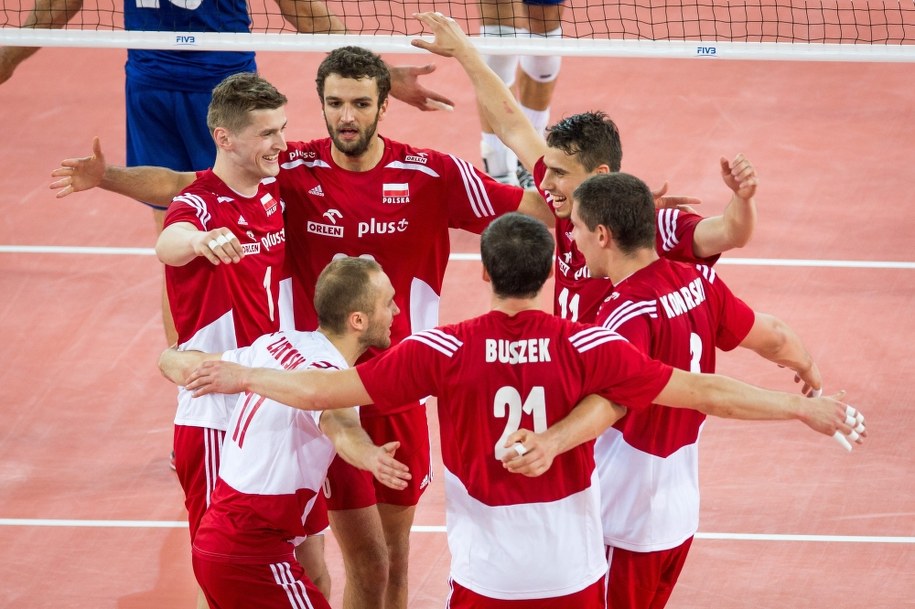 Bydgoszcz, 22 czerwca 2014. Polscy siatkarze w meczu Ligi Światowej przeciwko Brazylii w Hali Łuczniczka w Bydgoszczy /Tytus Żmijewski /PAP