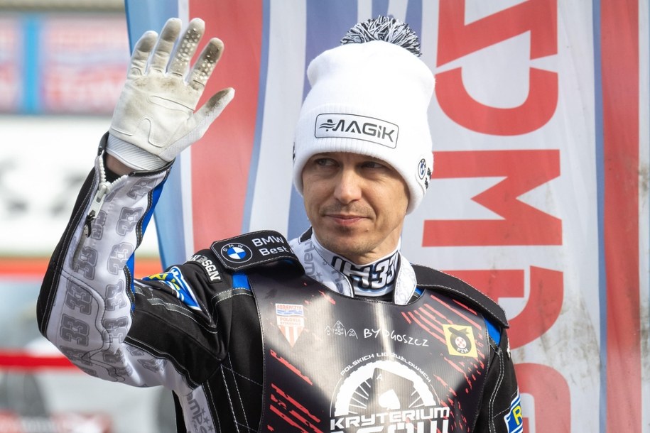 Bydgoszcz, 24.03.2024. Jarosław Hampel podczas XXXV Kryterium Asów Polskich Lig Żużlowych im. Mieczysława Połukarda, 24 bm. na Stadionie Miejskim im. Marszałka Józefa Piłsudskiego /Tytus Żmijewski /PAP