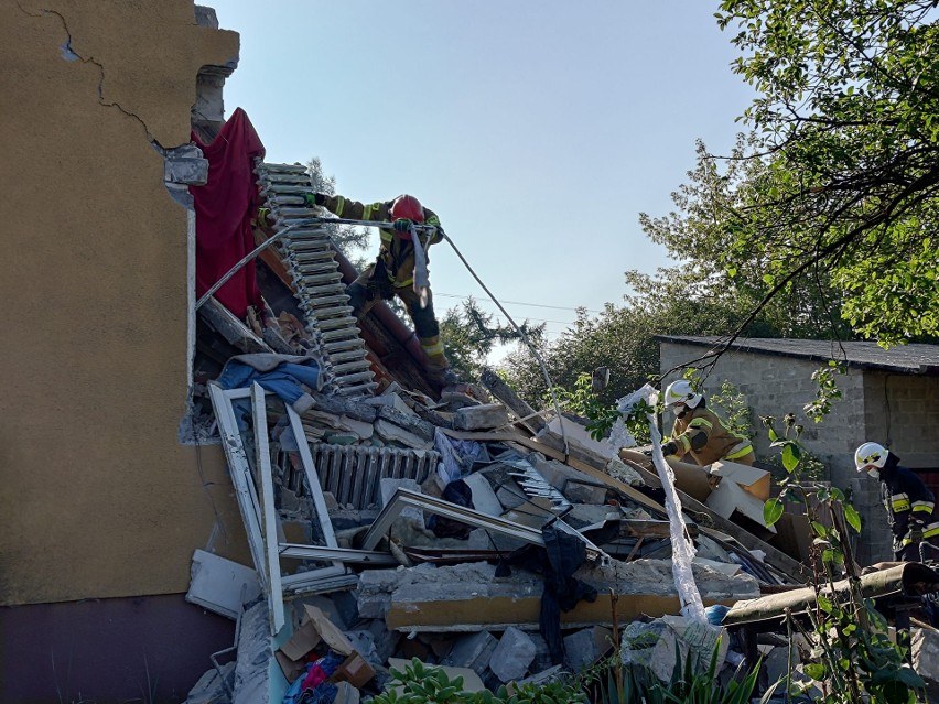 Bydynek został zniszczony / fot. Świętokrzyska Straż Pożarna /