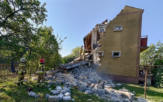 Bydynek został zniszczony / fot. Świętokrzyska Straż Pożarna /