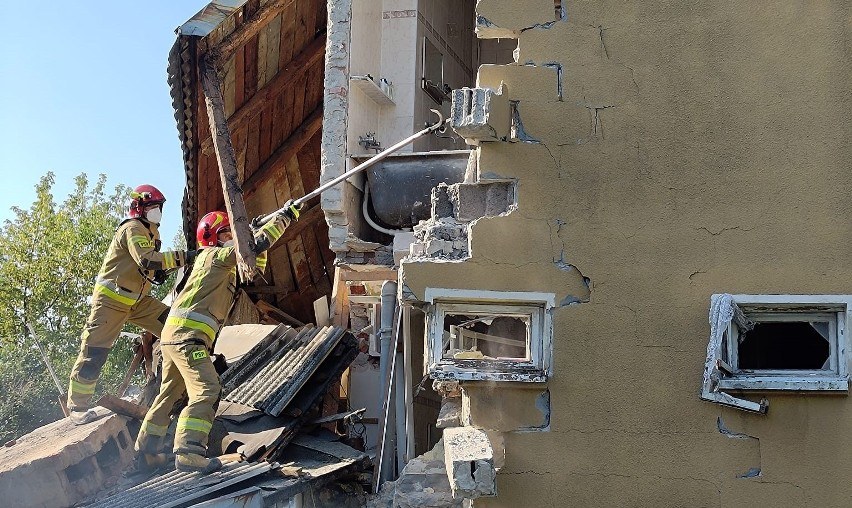 Bydynek został zniszczony / fot. Świętokrzyska Straż Pożarna /
