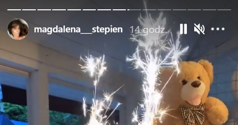 Był też oczywiście tort z niebieskimi dekoracjami, https://www.instagram.com/magdalena___stepien/ /Instagram