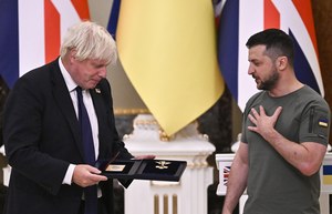 Były brytyjski premier Boris Johnson z wizytą w Ukrainie. Odwiedził Buczę