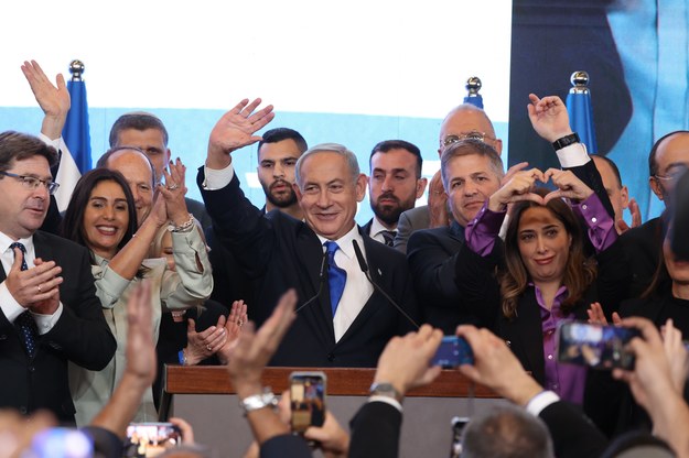 Były premier Izraela Benjamin Netanyahu /ABIR SULTAN /PAP/EPA