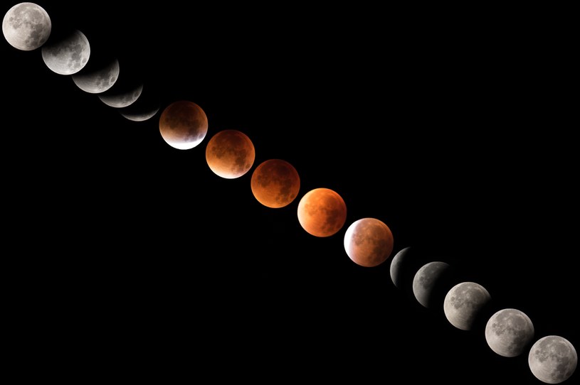 Całkowite zaćmienie Księżyca i efekt Blood Moon /123RF/PICSEL