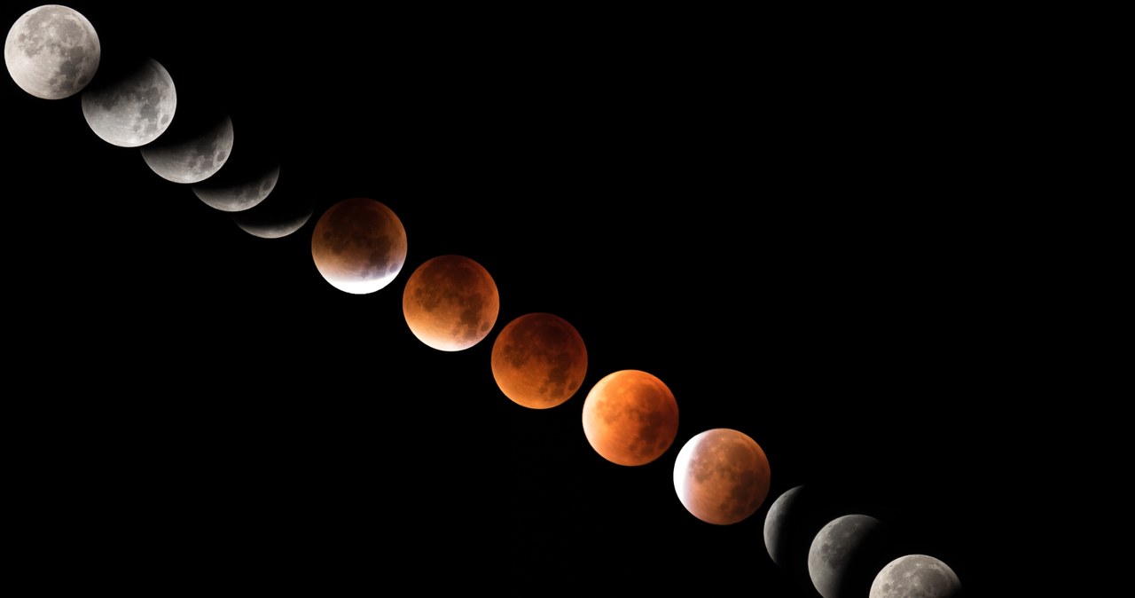 Całkowite zaćmienie Księżyca i efekt Blood Moon /123RF/PICSEL