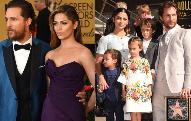 Camila Alves i Matthew McConaughey z dziećmi /Ethan Miller, Jason Merritt /Getty Images