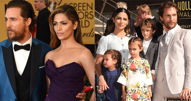 Camila Alves i Matthew McConaughey z dziećmi /Ethan Miller, Jason Merritt /Getty Images