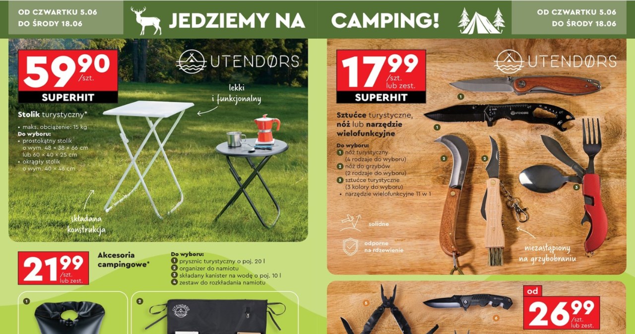Camping w Biedronce! Tego sprzętu nie może zabraknąć na Twoim biwaku! /Biedronka /INTERIA.PL