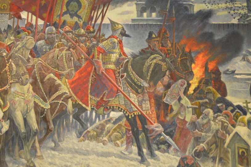 Car Iwan IV Groźny w czasie pacyfikacji Nowogrodu Wielkiego /Wikimedia Commons /INTERIA.PL/materiały prasowe
