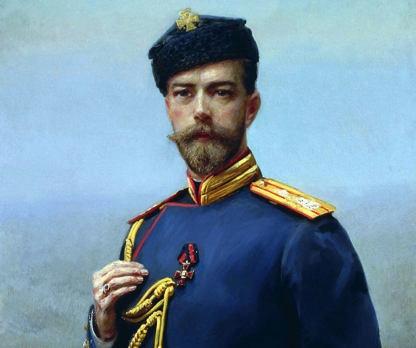 Car Mikołaj II w 1905 roku. Obraz H. Manizera /Wikimedia