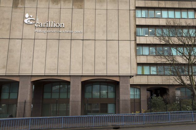 Carillion, siedziba firmy w Wolverhampton. Motto: "Czynienie jutra lepszym miejscem" brzmi jak szyderstwo... /AFP