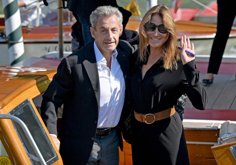Carla Bruni z mężem, byłym prezydentem Francji Nicolasem Sarkozym /EPA/ETTORE FERRARI /PAP