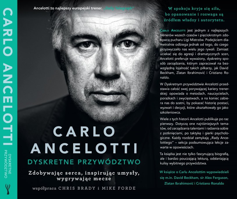 "Carlo Ancelotti - Dyskretne przywództwo" - okładka książki /materiały prasowe