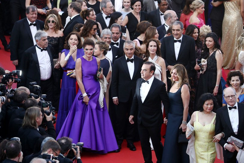 Carlos Ghosn z żoną na festiwalu filmowym w Cannes /Getty Images