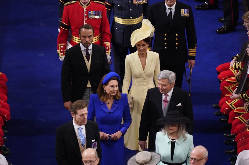 Carole, Michael, Pippa i James Middleton na koronacji Karola III /Getty Images