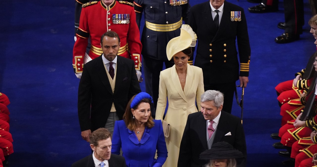 Carole, Michael, Pippa i James Middleton na koronacji Karola III /Getty Images