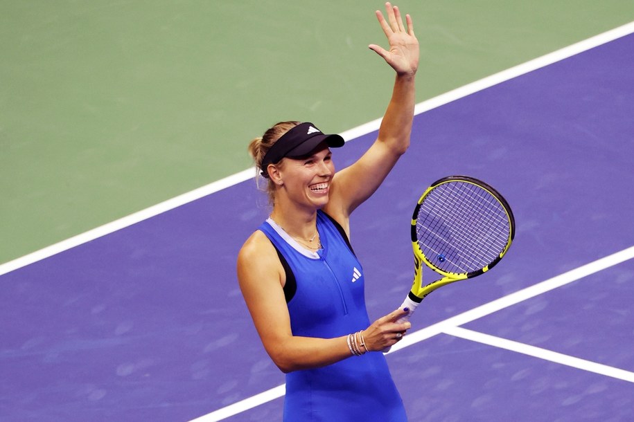 Caroline Wozniacki po pokonaniu Petry Kvitovej /BRIAN HIRSCHFELD /PAP/EPA