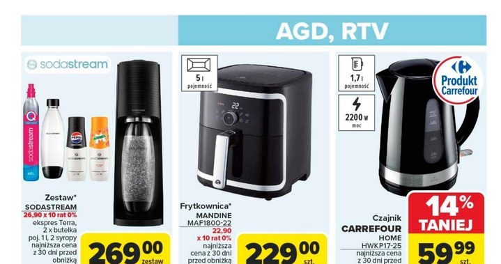 Carrefour zaskakuje ceną saturatora. Ten zestaw SodaStream to hit na lata! /Carrefour Polska /INTERIA.PL