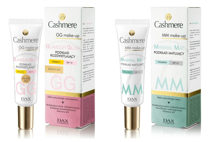CASHMERE GG Cream – Glamour Glow i CASHMERE MM Make-up –Mineral Mat /Styl.pl/materiały prasowe
